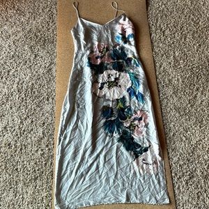 Zara satın print maxi dress